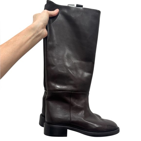COS Brown Leather Riding boots - Picture 7 of 14